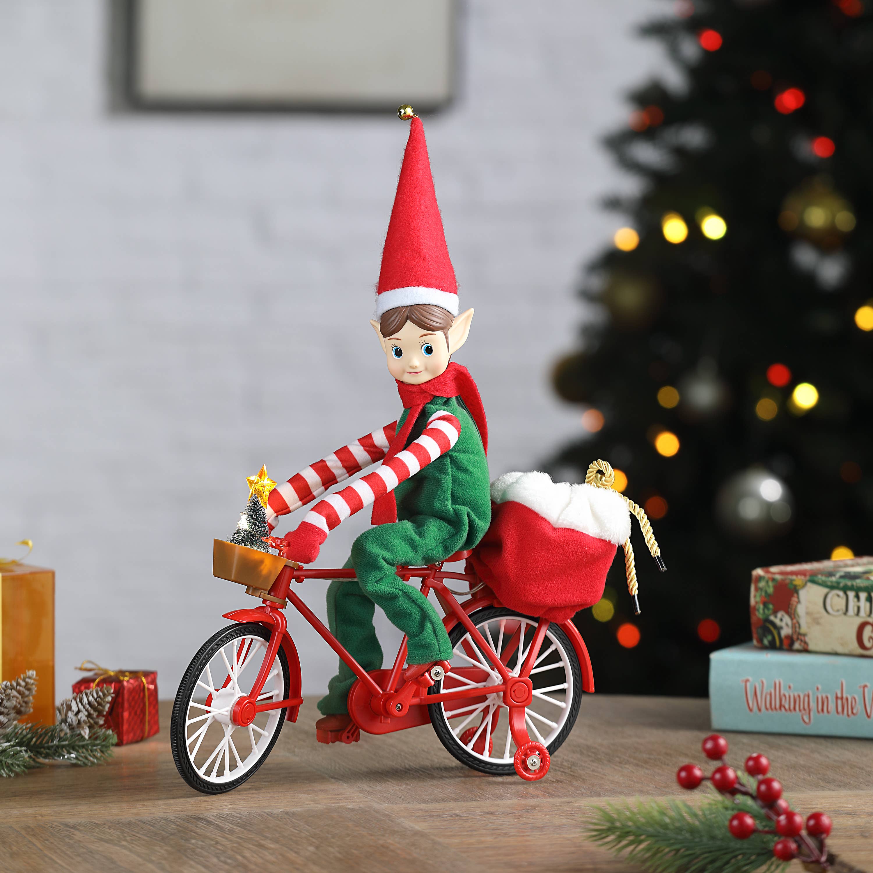 Mr. Christmas - Wholesale Christmas Decoration - 12" Cycling Elf1