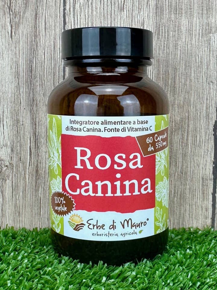 Complément alimentaire Rosa Canina en gélules pour la vente par Erbe di Mauro