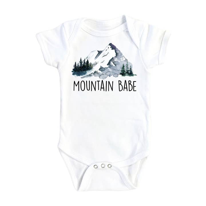Mountain Babe - Baby Boy Girl Clothes Infant Bodysuit Funny Cute Newborn for wholesale by North Fork Forager LLC