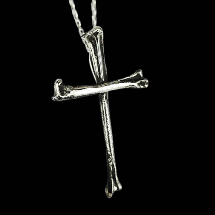 Heavy Bone Cross Pendant for wholesale by Inchoo bijoux inc