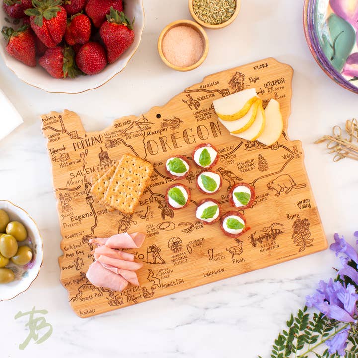 Totally Bamboo - Wholesale Cutting Board - Destination Oregon Cutting Board with Engraved Artwork