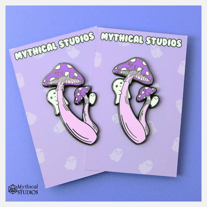 Spooky Shroom Pin for wholesale by Mythical Studios
