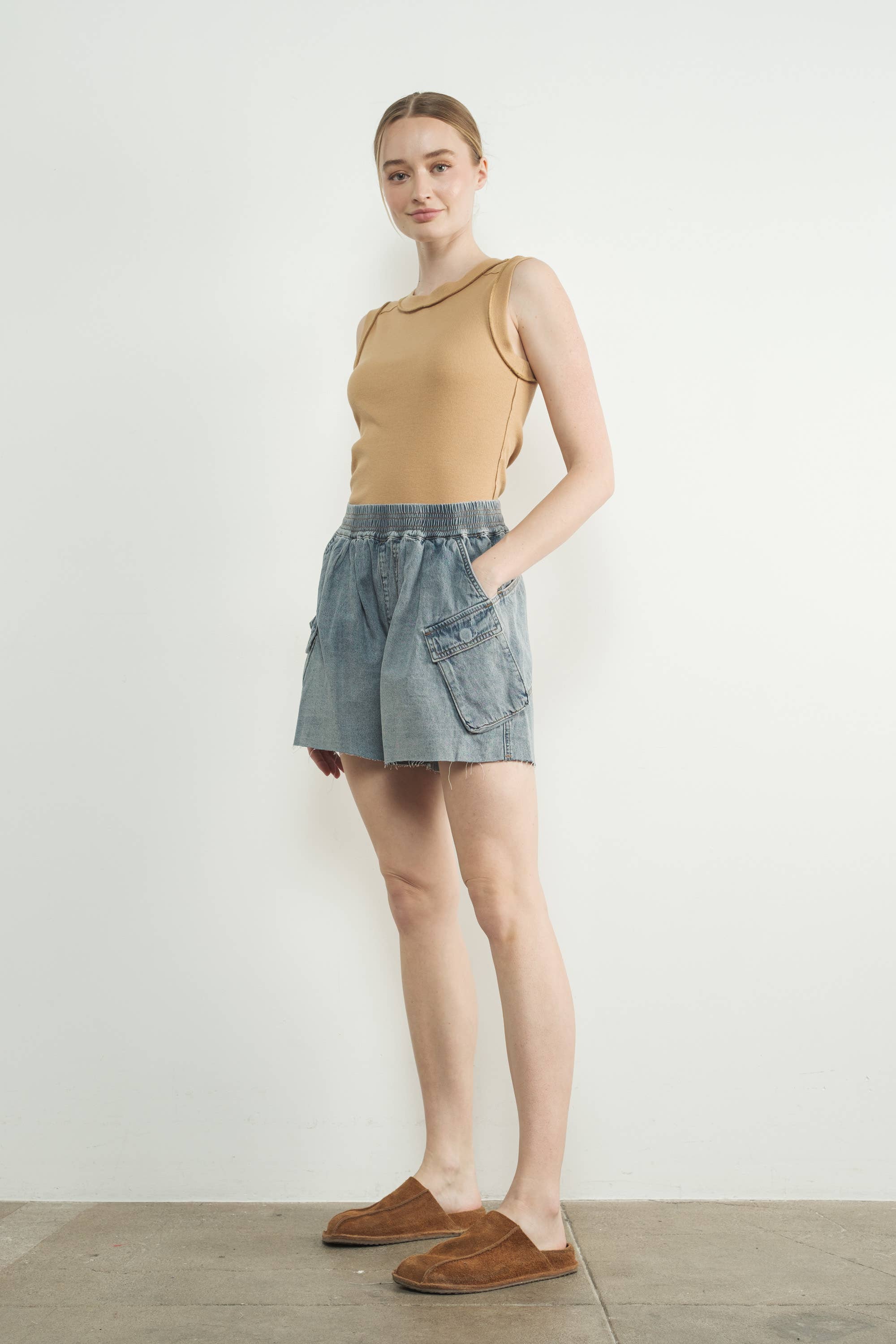 Aaron & Amber - Wholesale Knee Sleeve - MAT3232 RIBBED JERSEY INSIDE OUT TANK25