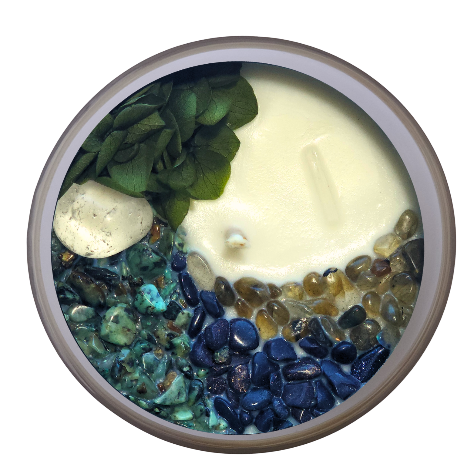 Nymph & Satyr Co. - Wholesale Jar/Filled Candle - New Beginnings • 10oz Soy Crystal Candle (Clear Glass)1