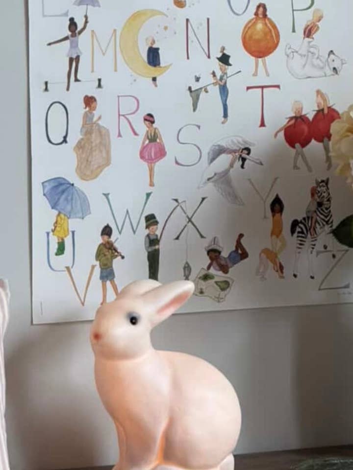 Affiche ABC Records grand format (alphabet anglais) pour la vente par Tall Hat Tales