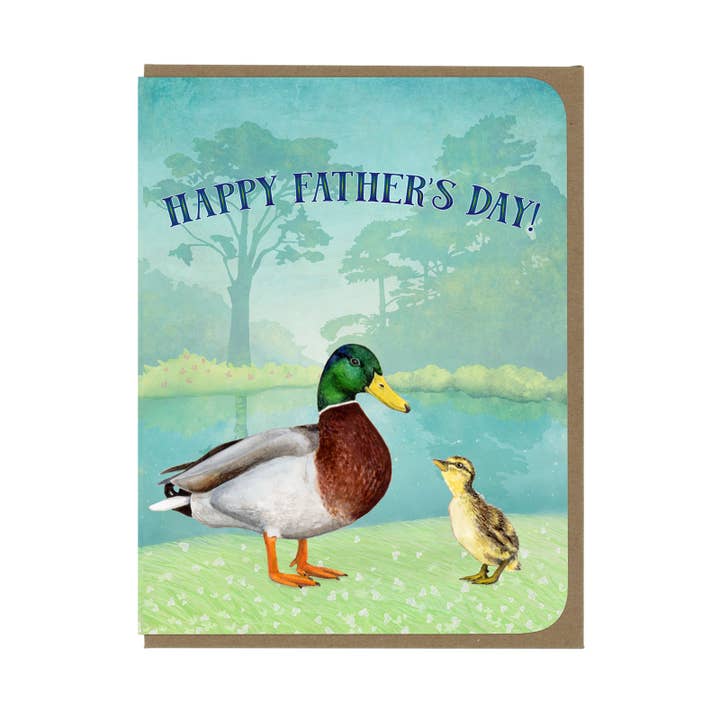 Father's Day - Mallard Ducks - Greeting Card for wholesale by Amy Rose Moore Illustration