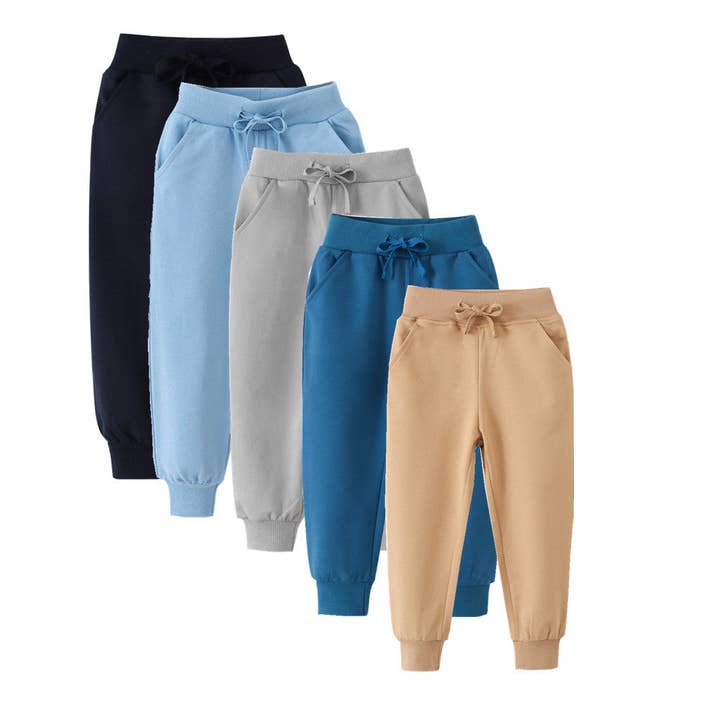 Solid Color Children's Sweatpants Comfortable Casual Boys' Trousers for wholesale by The Find Peaks