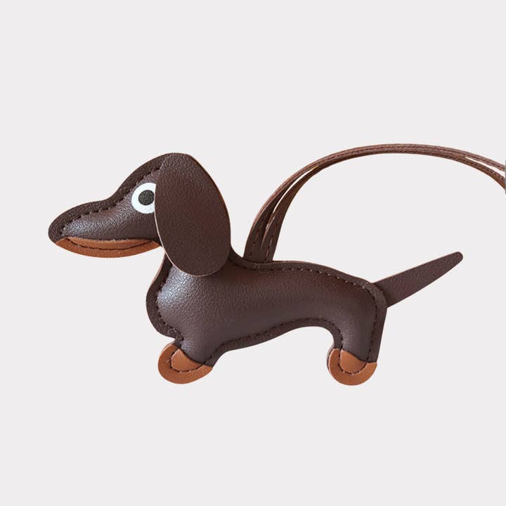 DrifWoo - Wholesale Purse/Bag Accessory - Women's - Dachshund Leather Bag Charm – Adorable Dog Charm for Bags