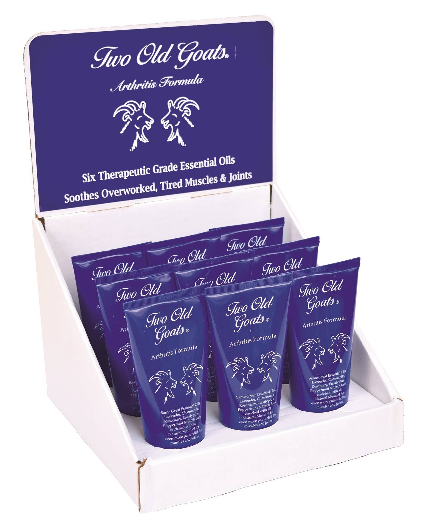 The Original Two Old Goats, LLC - Wholesale Retailer Display - Beauty & Wellness - Arthritis Tube Display0