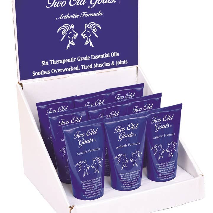The Original Two Old Goats, LLC - Wholesale Retailer Display - Beauty & Wellness - Arthritis Tube Display