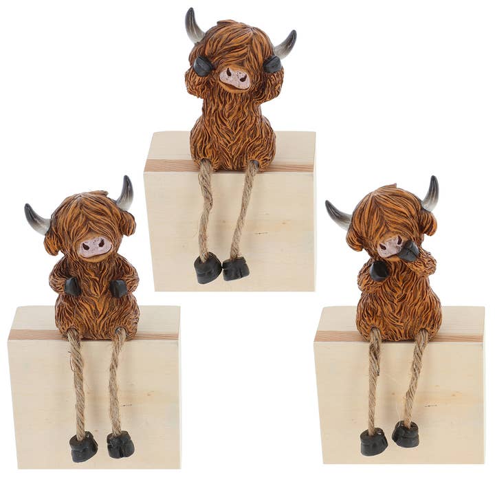 Happy Highland Coo Dangle Leg for wholesale by Joe Davies