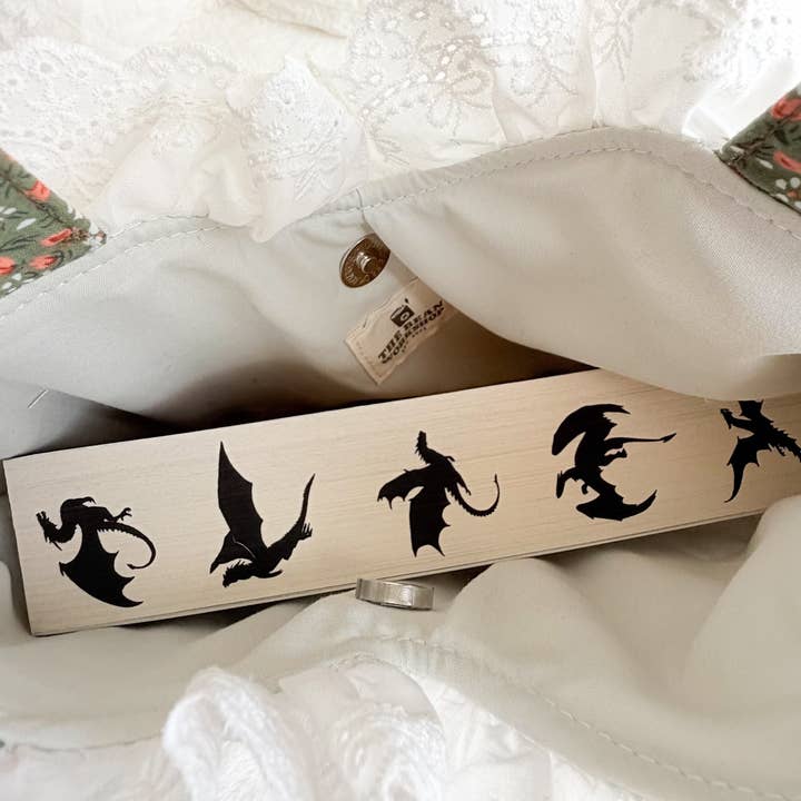 The Bean Workshop - Wholesale Tote Bag - Women's - Rather Be Reading Green Quilted Heart Tote Bag with Ruffled Lace Trimming3