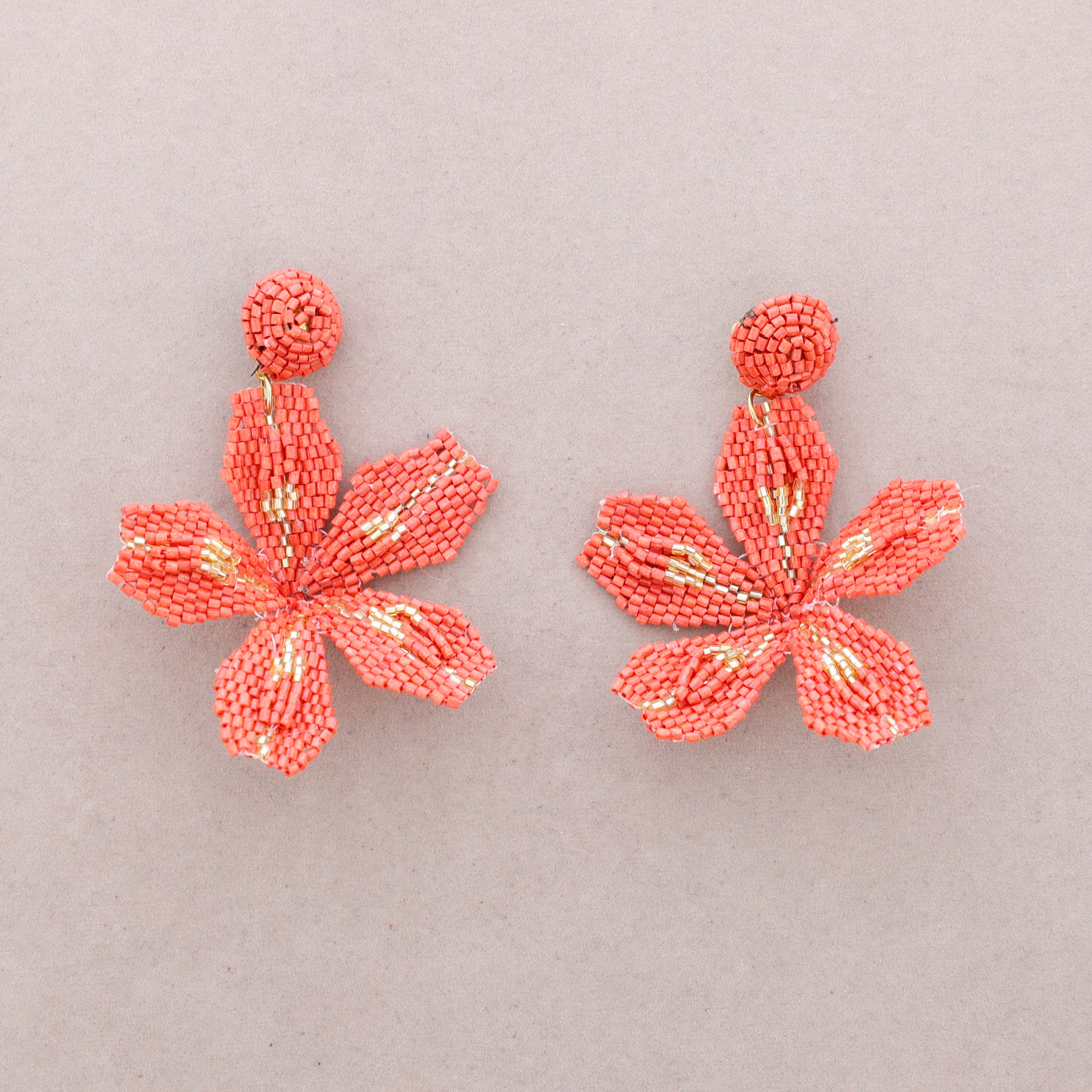 Sonata - Wholesale Snap Jewelry - Floral Beaded Earrings2