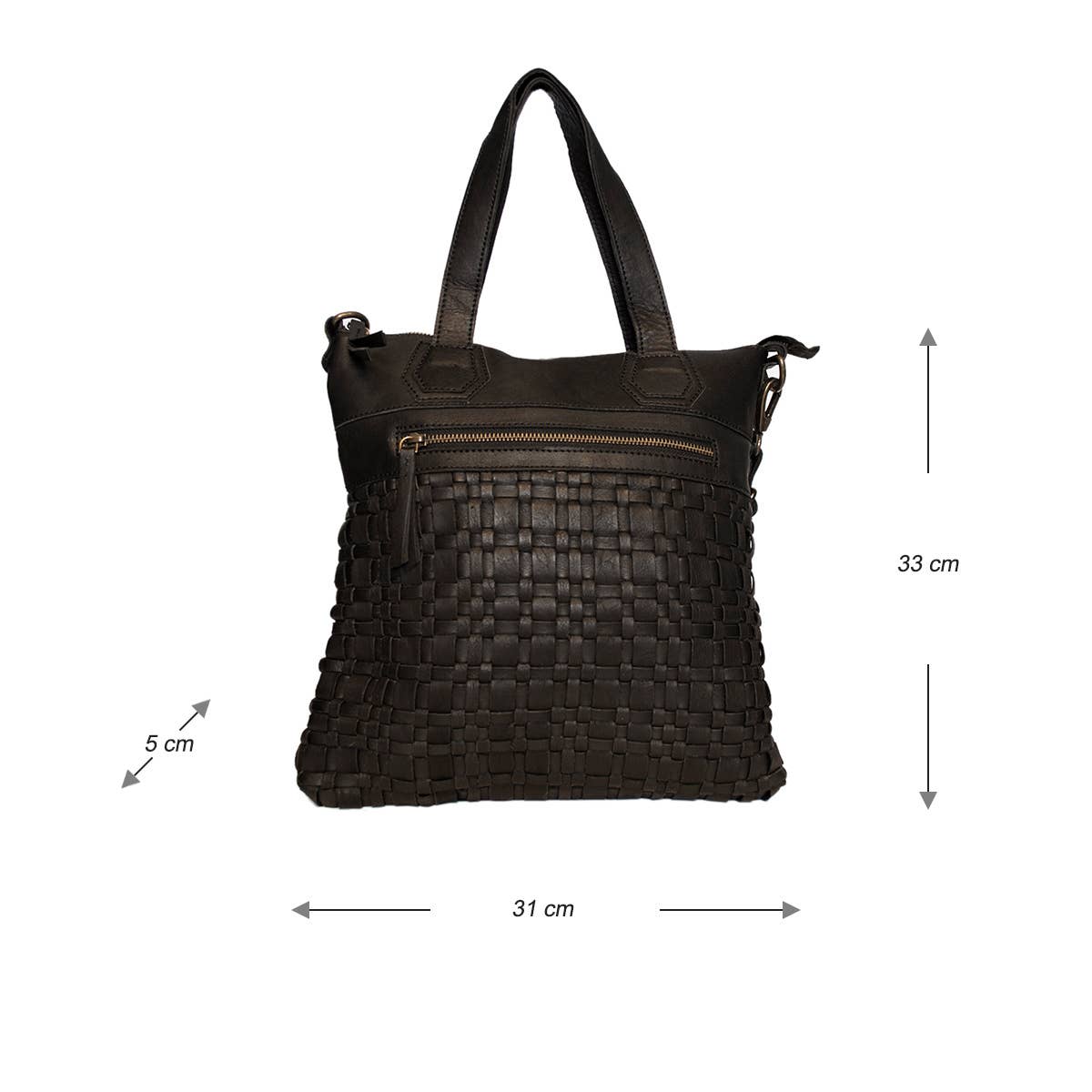 Arrigo - Wholesale Shoulder Bag - Women's - Braided Leather Leather Bag with a Short and a Long Handle24