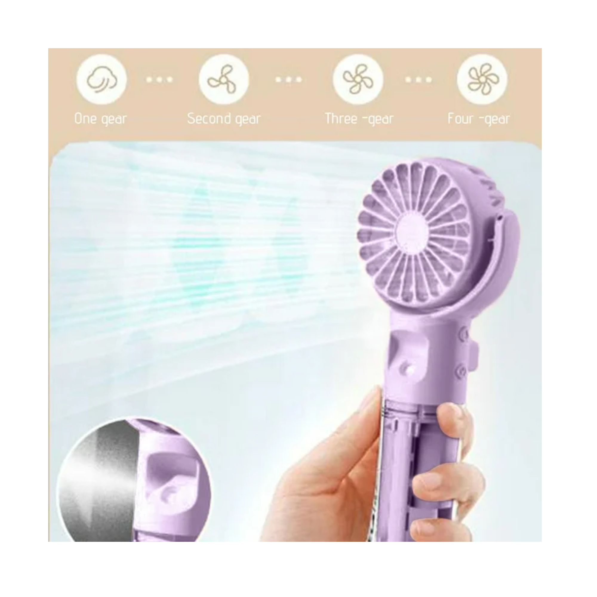 K & S WHOLESALE INC - Wholesale Small/Handheld Appliance - 6.1" Spray Hand Fan 24 PC/CS5