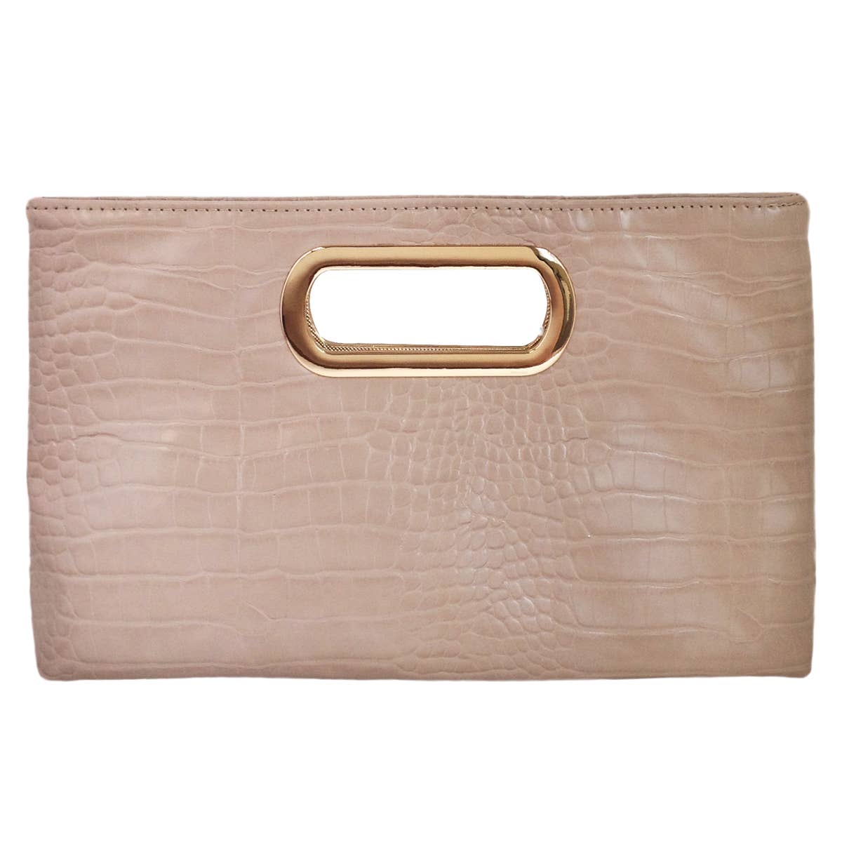 JNBFASHION.COM - Wholesale Clutch Bag - Women's - Crocodile Synthetic Leather Top Handle Clutch…1