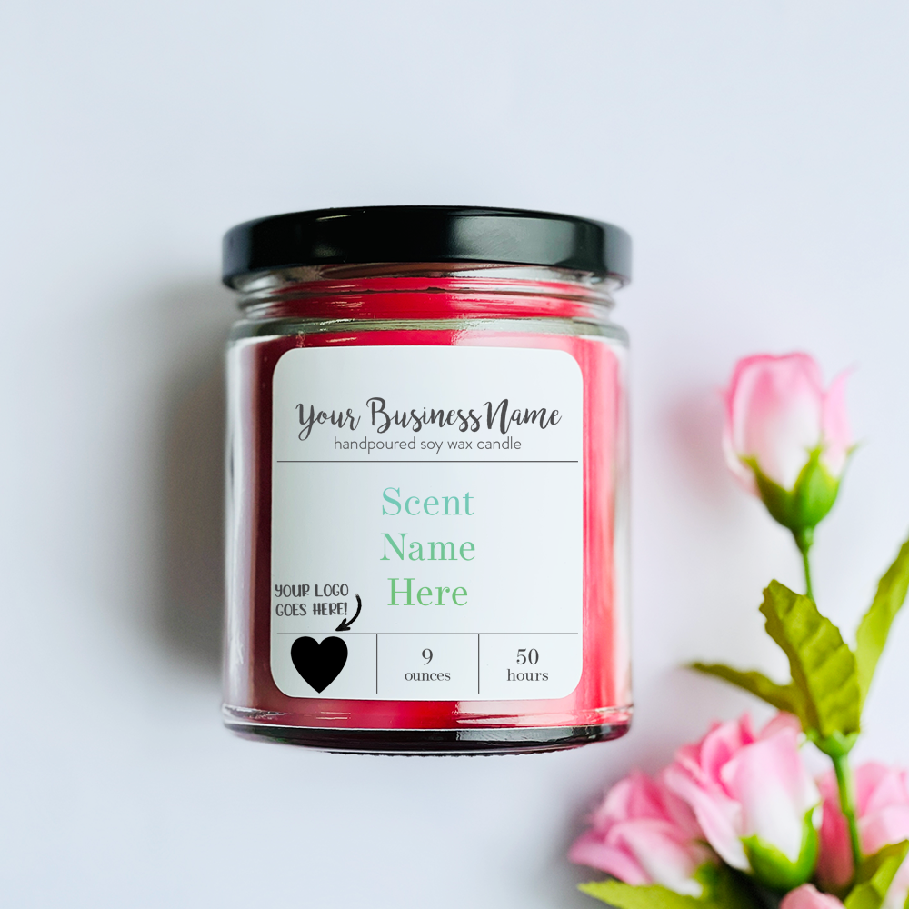 Coyer Candle Co. - Vente Bougie en bocal - Bougies de 9 oz - Nom de votre entreprise + petit logo et signature11