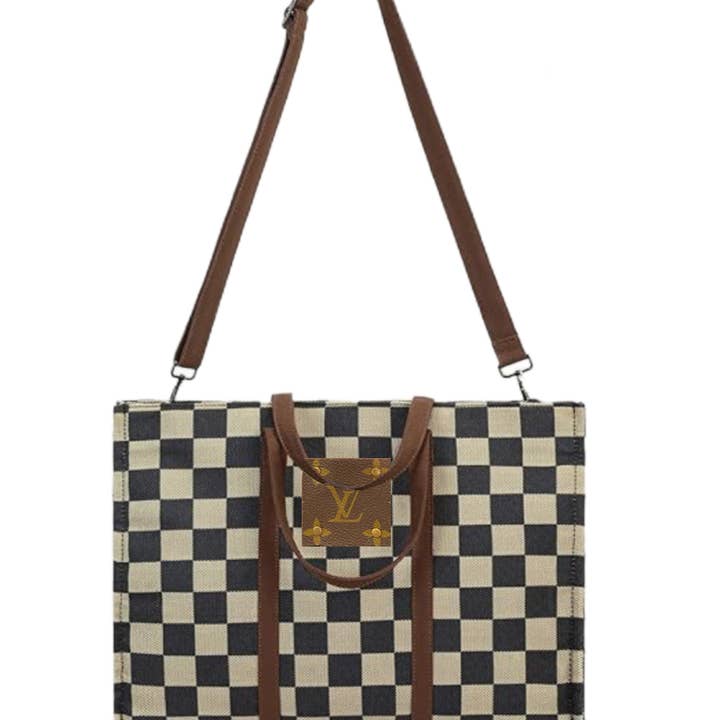 Upcycled Checker Laptop Bag and other Purchase Wholesale junk gypsy. Free Returns & Net 60 Terms on Faire trending on Faire.