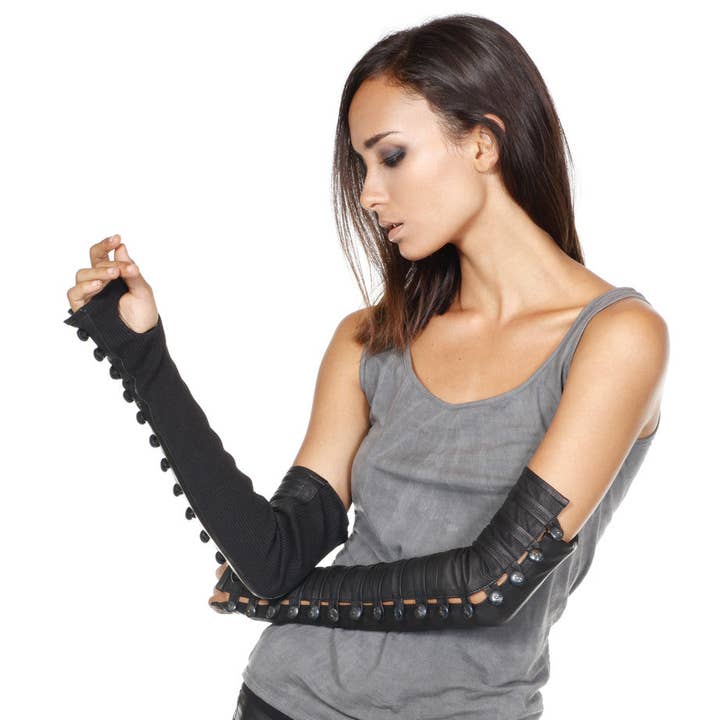 Jan Hilmer + Sparrow - Wholesale Gloves - Women's - panther gloves - short leather opera gloves