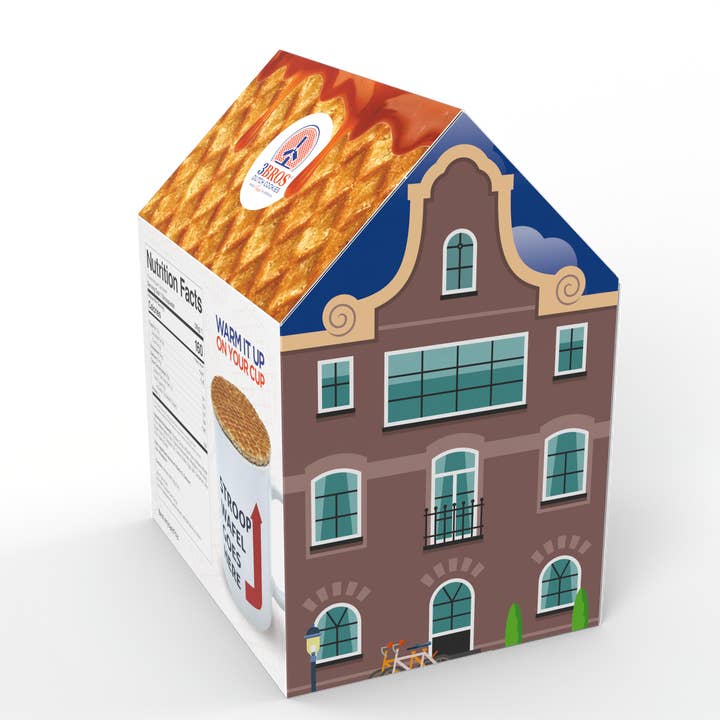3Bros - Vente Présentoir de commerçant - Nourriture et boissons - PRÉSENTOIR AU SOL avec Stroopwafels dans une maison de canal à Amsterdam3