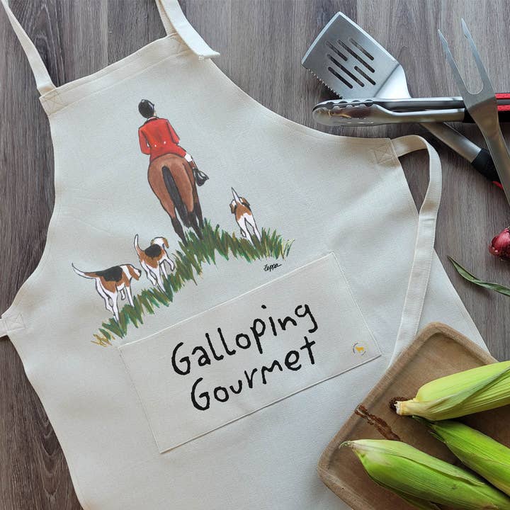 Hunt Scene Apron for wholesale by Zeppa Studios