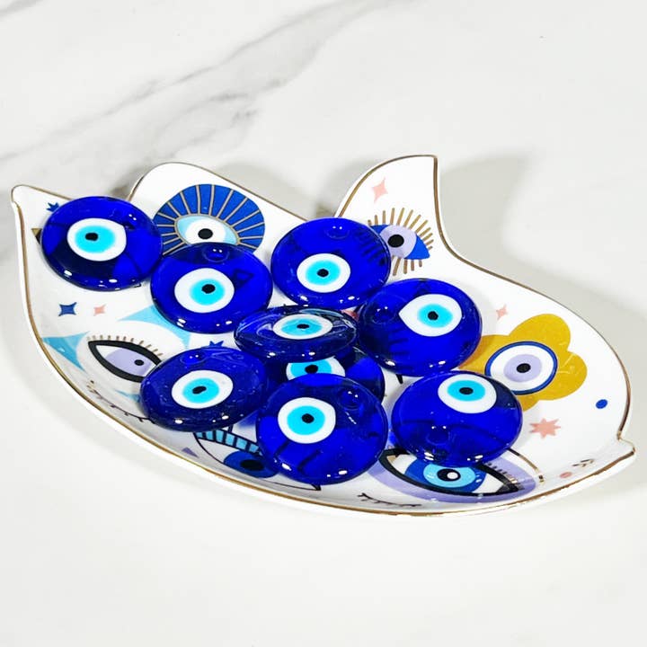 Gypsy Soul - Wholesale Beads - All Seen Evil Eye Glass Bead With Hole - 10 Pcs2