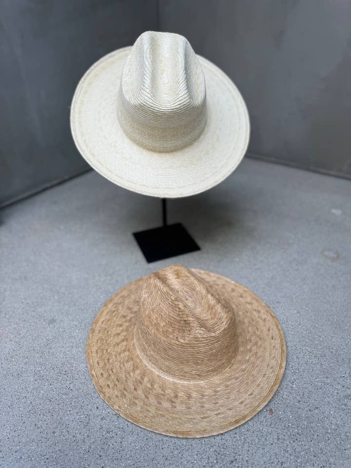 BEST SELLER! Palm Leaf Western hat with Flat Brim for wholesale by Love and Thyme