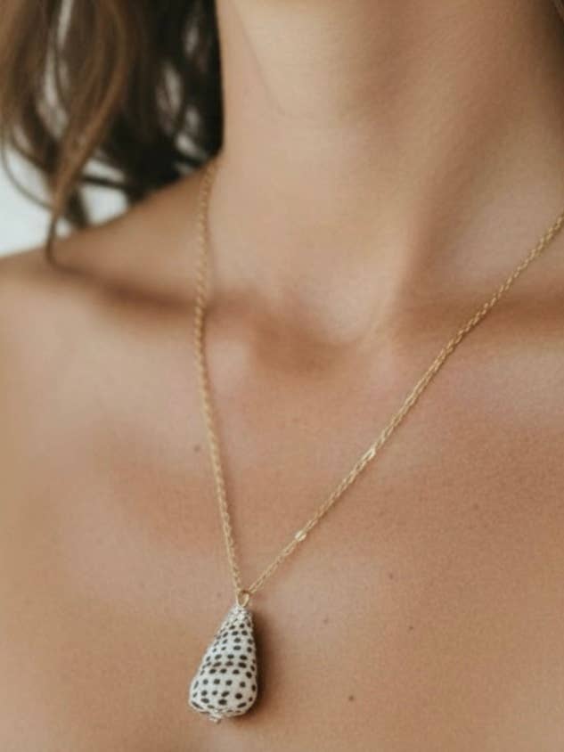 Flea Cone Gold Necklace for wholesale by The Coconut Collective