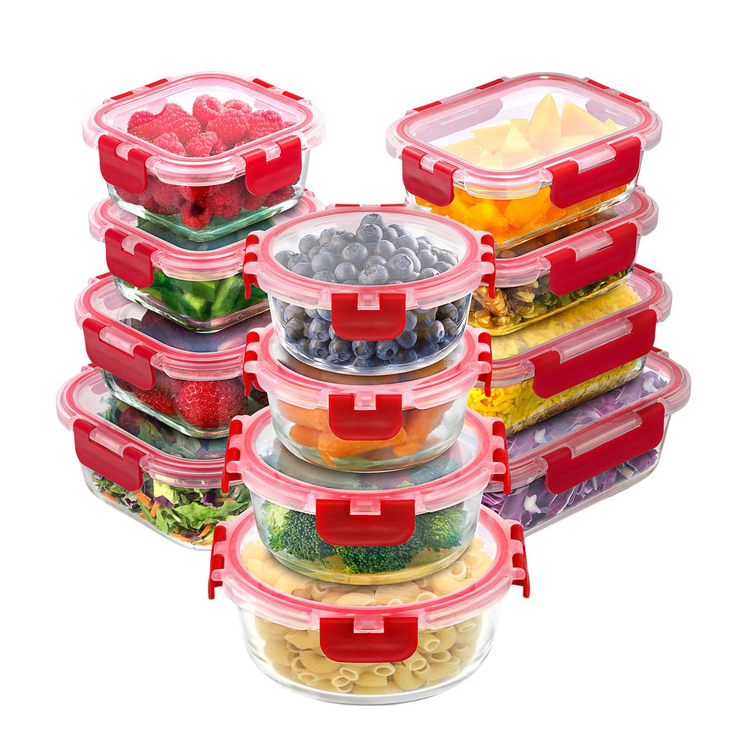 Zulay Kitchen – Engroshandel Madbeholder – Glas madopbevaringsbeholdere med låg – 12-pak11