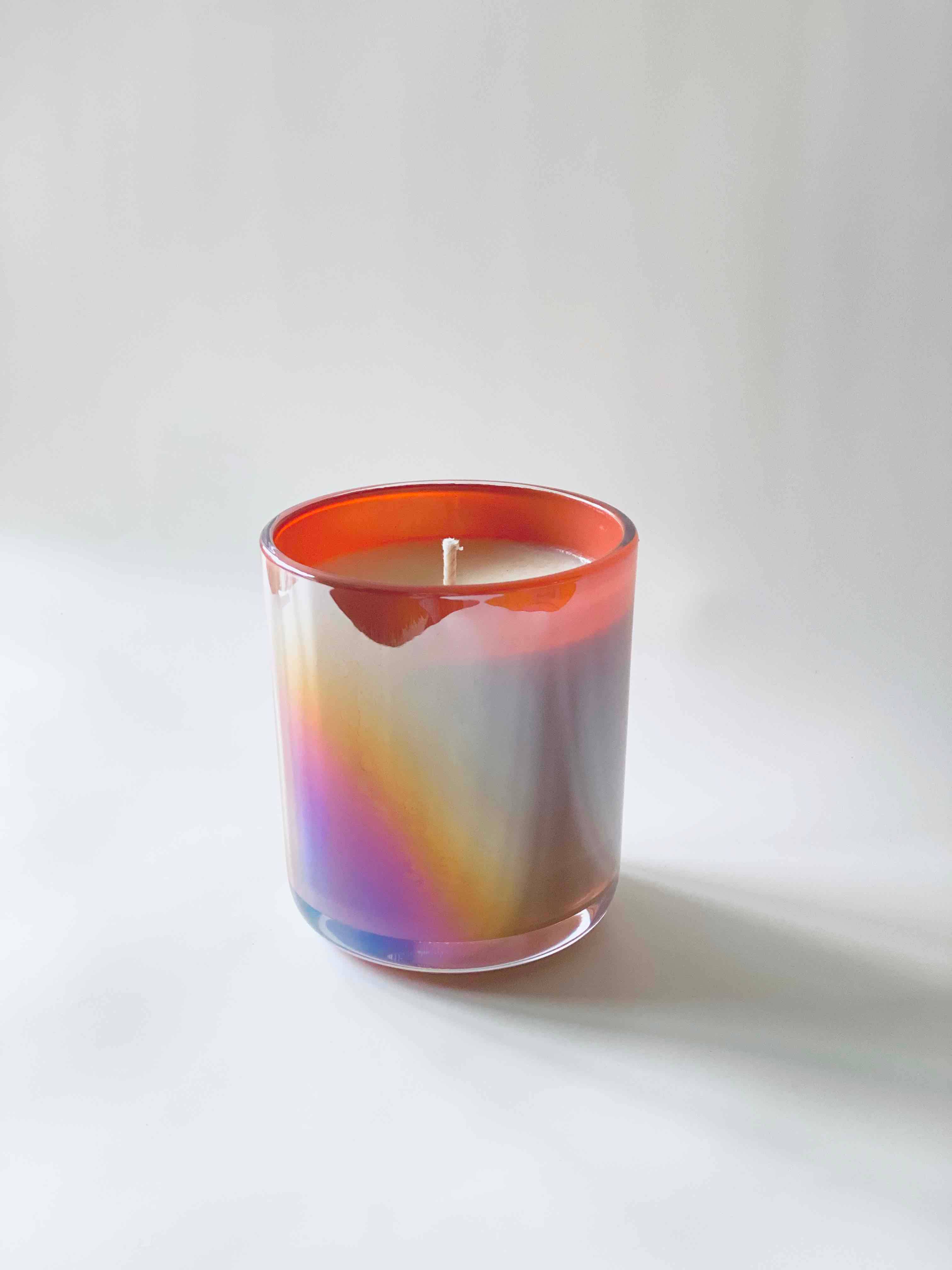 Candle Cabana - Wholesale Jar/Filled Candle - 12 oz Pink Iridescent Vessel - 100% Natural Soy Candle1