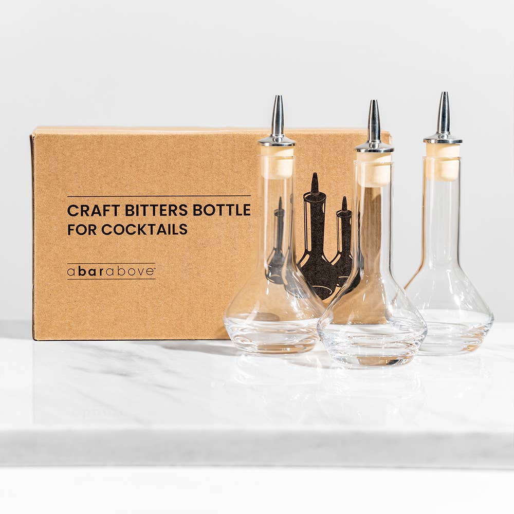 A Bar Above – wholesale Garnishing tool – Bitters Bottles, Glass: Single Pack or Set of 36