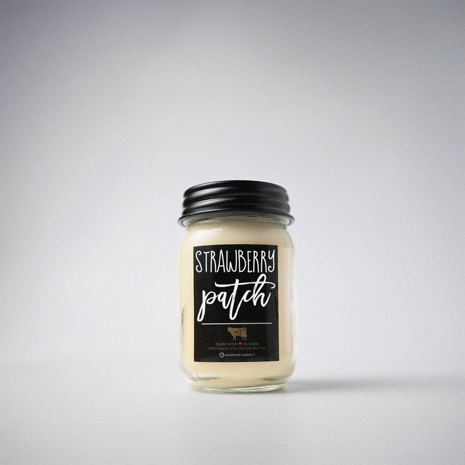 Milkhouse Candle Company - Wholesale Jar/Filled Candle - 13 oz Mason Jar Candle: Strawberry Patch