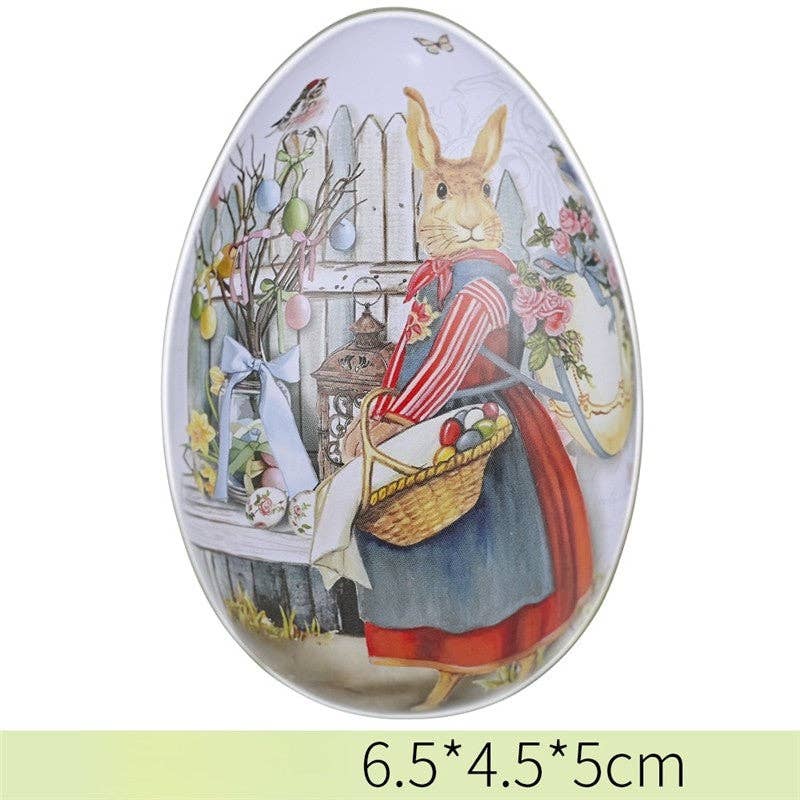 Plush Looks – wholesale Boiled sweets – Easter Colorful Bunny Iron Egg Candy Box2