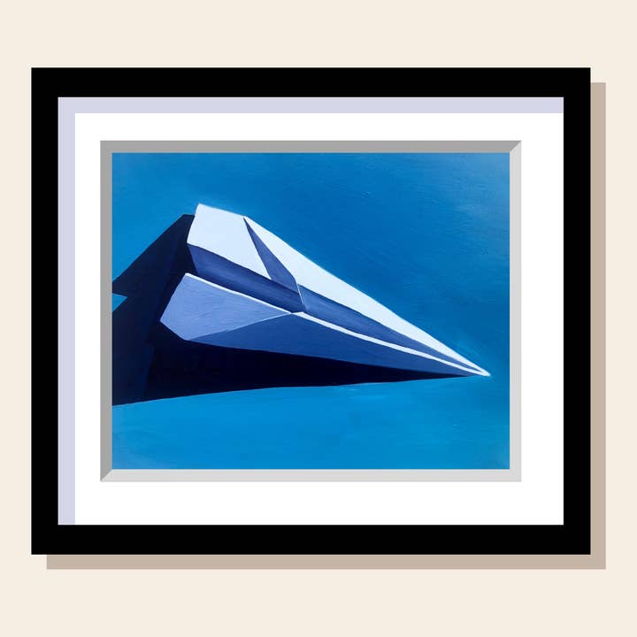 Paper Airplane Art Print for wholesale by Painting With James