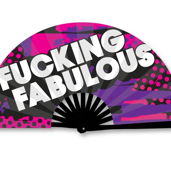 Fantastico Fans - Wholesale Handheld Folding Fan - Fucking Fabulous XL Fan