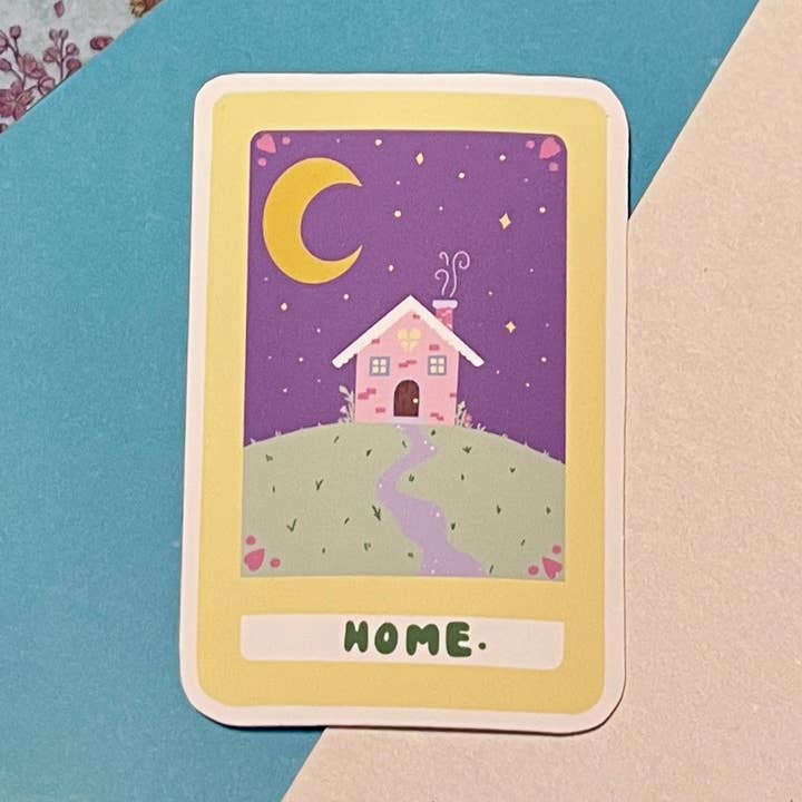 Home Tarot | Autocollant en vinyle mat résistant à l'eau pour la vente par Mathom