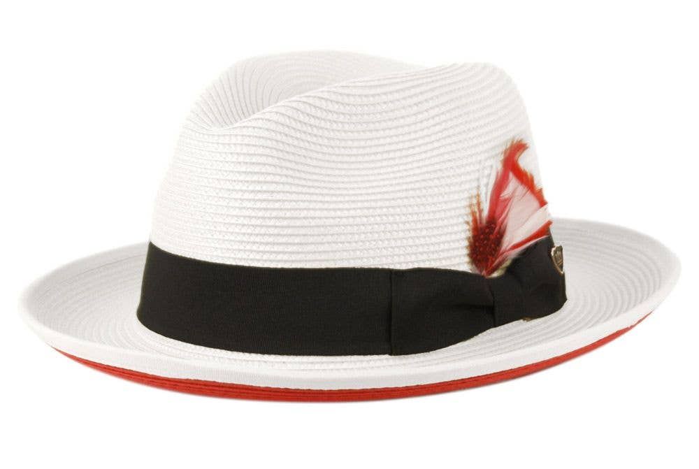 Epoch hats - Wholesale Fedora - Unisex - Polybraid Two Tone Fedora Hats with Grosgrain Band 2