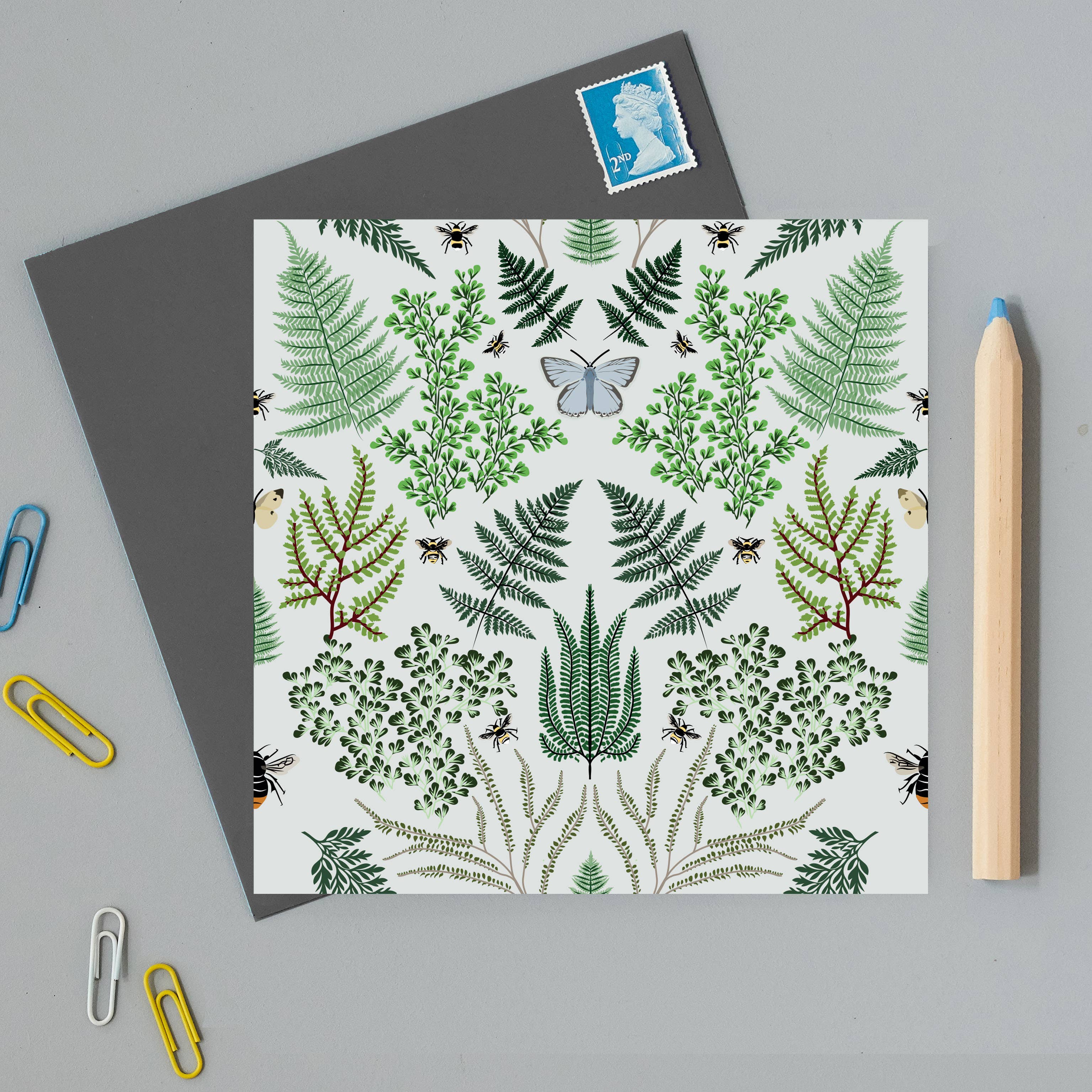 Lorna Syson – wholesale Everyday greeting card – Watlington Ferns Greeting Card1