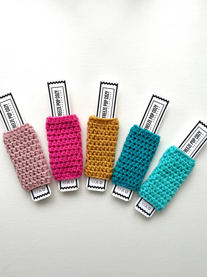 Freeze Pop Holders - Set of 5 - Made to Order for wholesale by Crochet Happens