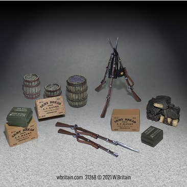 W.Britain Model Figures - Wholesale Decorative Tabletop Object - 31268 - Civil War Encampment Accessory Set