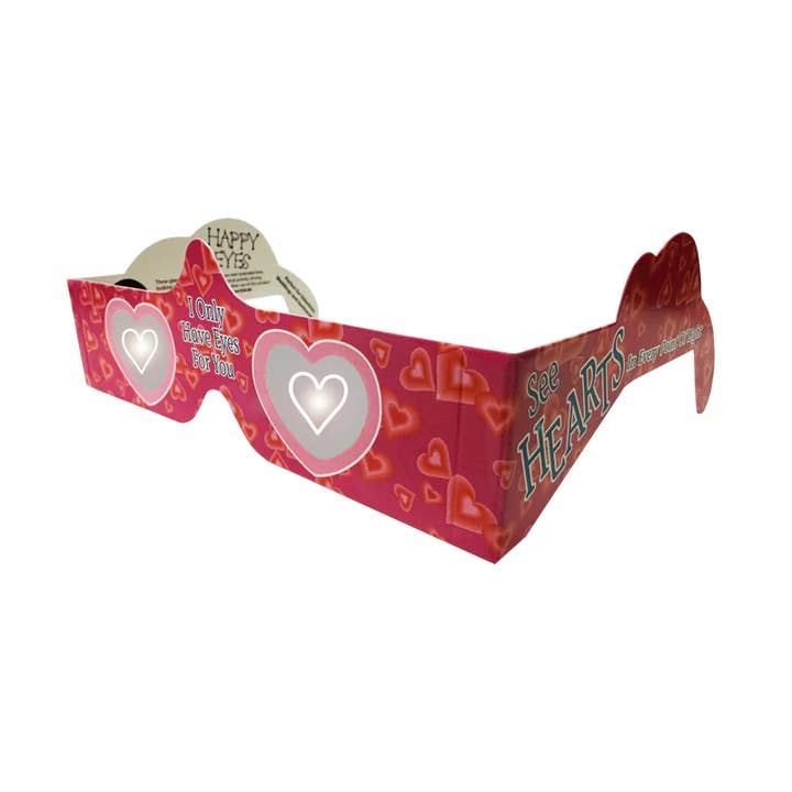 American Paper Optics, LLC - Vente Cadeaux pour invités - Lunettes 3D Happy Eyes - Saint-Valentin - Pack de 25