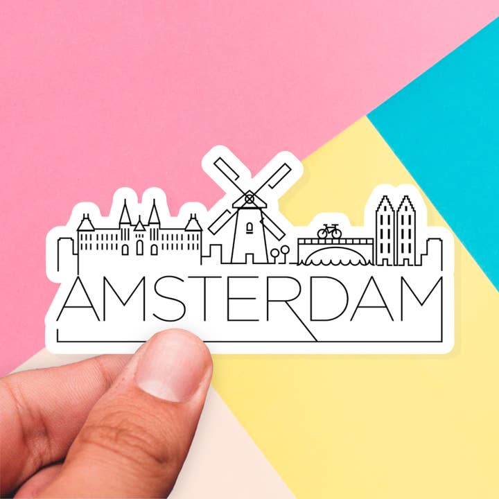 The State Stickers - Wholesale Sticker - Amsterdam Skyline Sticker (20 Color Options)