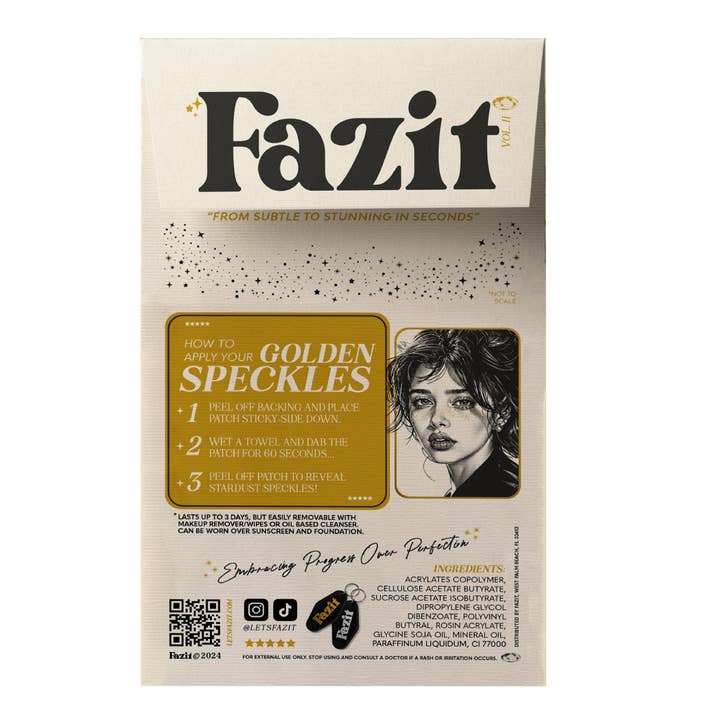 Fazit – wholesale Temporary tattoo – Gold Glitter Freckles Makeup Patches1