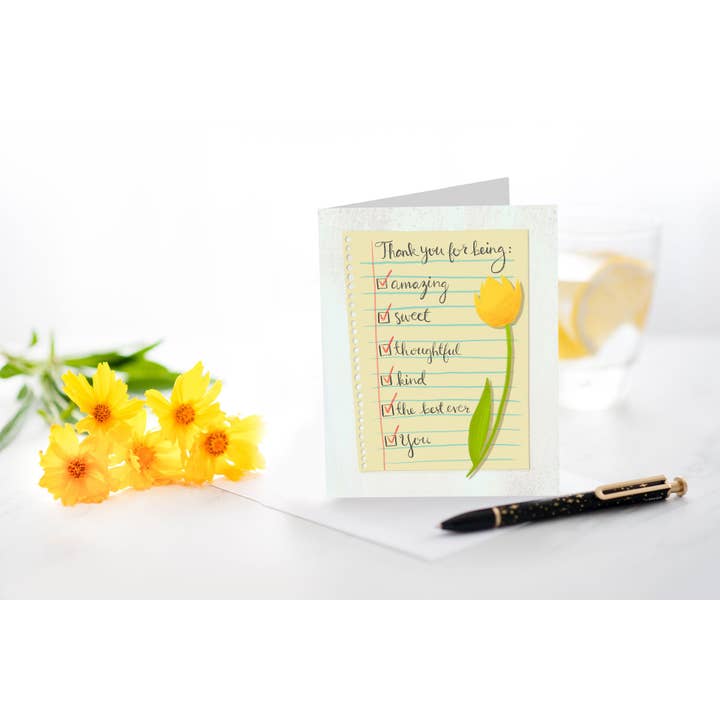 M. Kind Papersmith - Wholesale Thank You Card - Thank You Checklist2