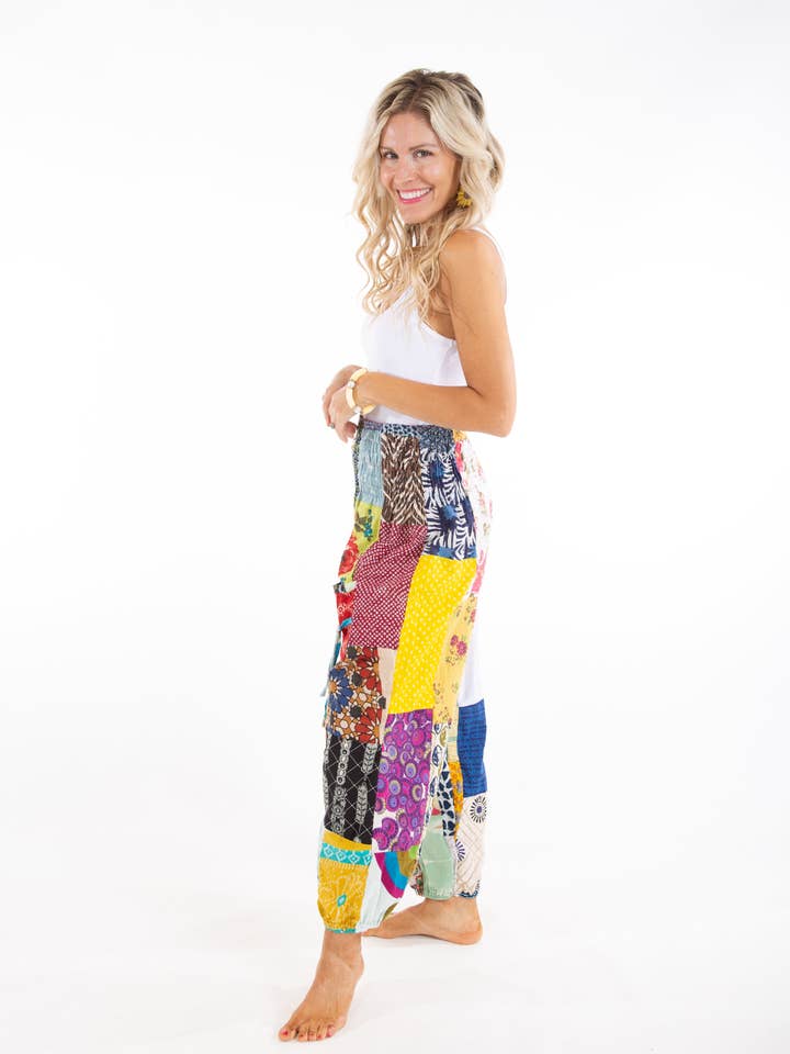 Kaleidoscope Accessories - Wholesale Pants - Women's - Patchwork Pants, Assorted Designs8