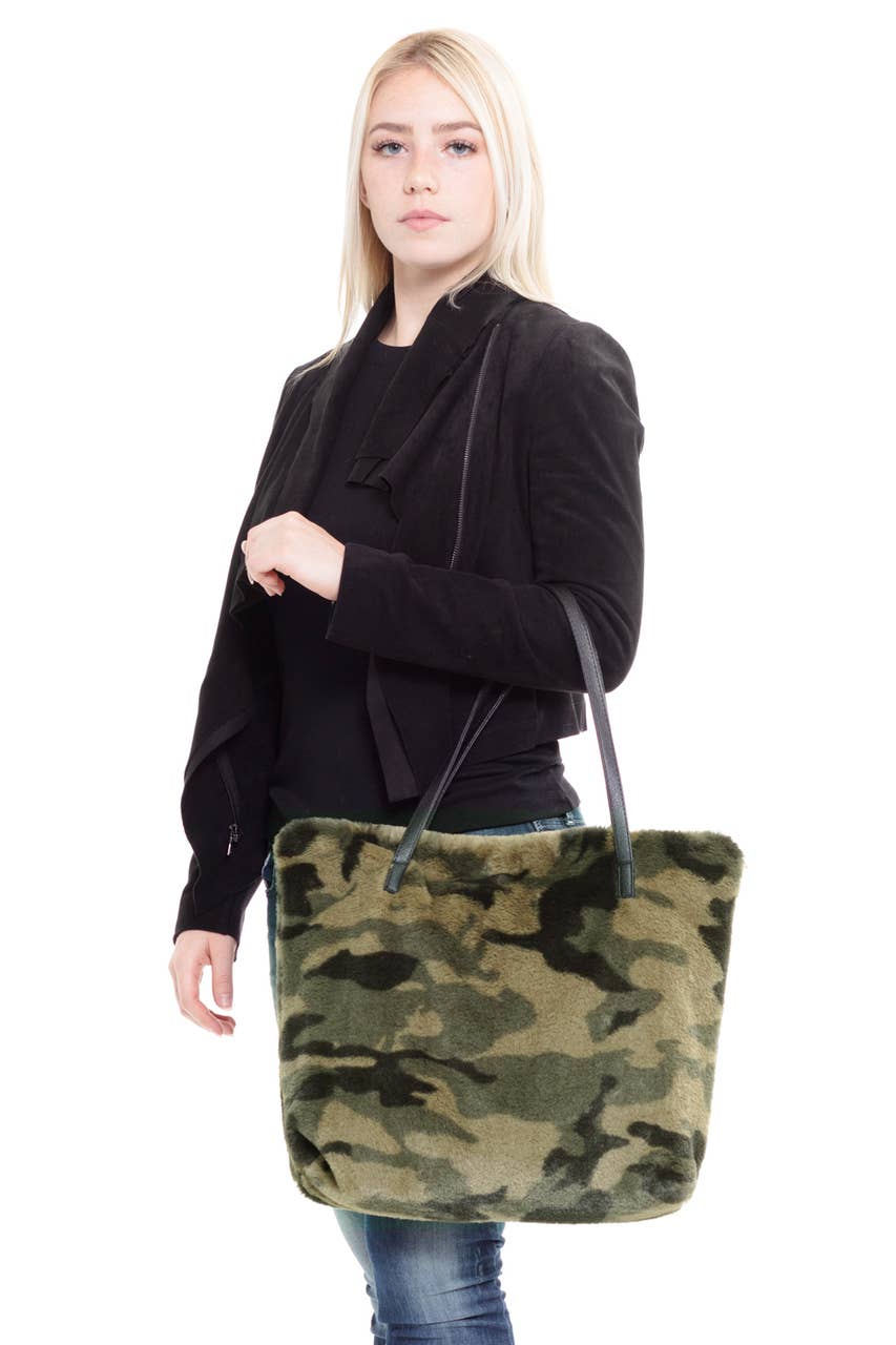 Hana - Wholesale Tote Bag - Women's - Camouflage Zipper Tote Bag5