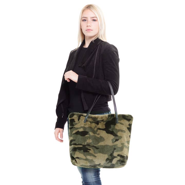 Hana - Wholesale Tote Bag - Women's - Camouflage Zipper Tote Bag5