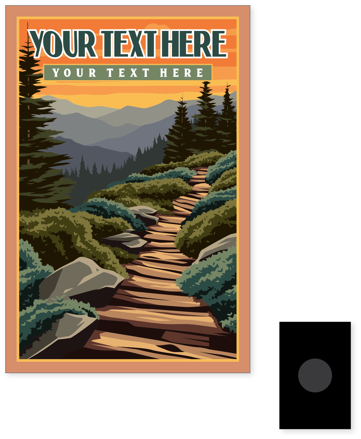 Morris Magnets - Vente Aimants - Aimant - Affiche de voyage de sentier de randonnée1