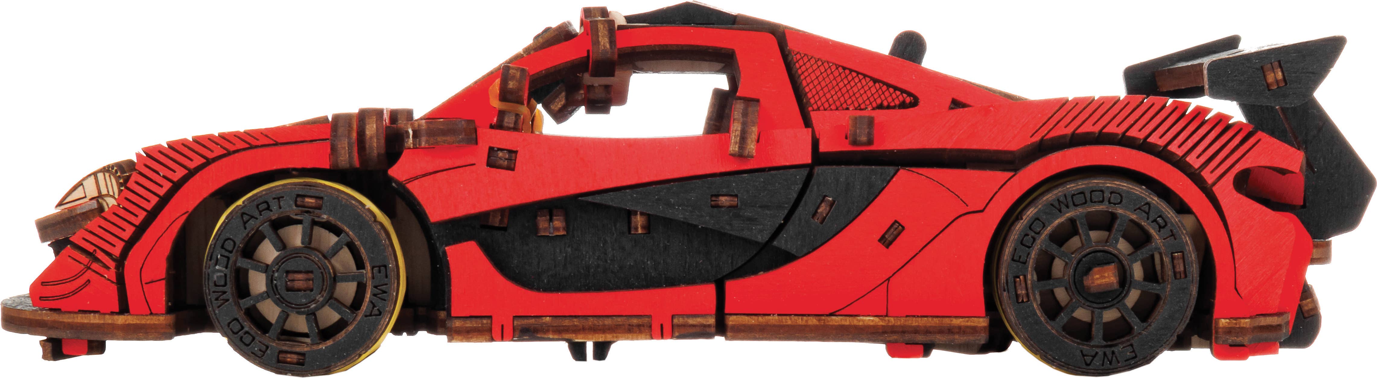 Graine Créative - Wholesale Wood Toy - Kids - 3D MODEL RED CAR EWA3