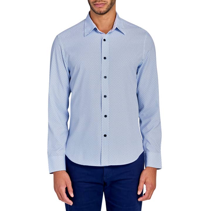 SQUIGGLY LINES 4-WAY STRETCH RECYCLED LONG SLEEVE SHIRT for wholesale by CON.STRUCT